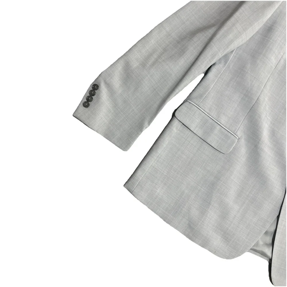 Calvin Klein X Slim Fit Wool Blend Blazer Light Gray Big & Tall Mens 58 Long NWT